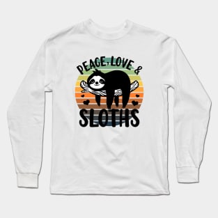 Love, Peace and Sloths Long Sleeve T-Shirt